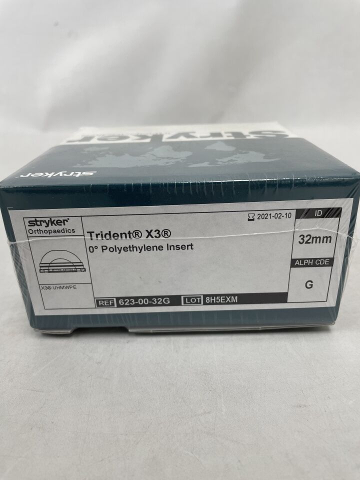 623-00-32G - STRYKER - Trident X3 0Deg Polyethylene Insert 32mm G , (BX/1) - ( Expiry Date: 2021-02-10 )