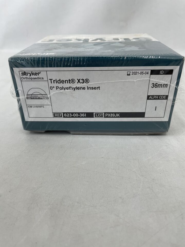 623-00-36I - STRYKER - Trident X3 0° Polyethylene Insert 36mm, I, (BX/1) - ( Expiry Date: 2021-05-04 )
