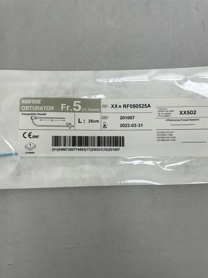XX*RF050525A - TERUMO - RADIOFOCUS OBTURATOR, 5FR, 25cm, (EA) - ( Expiry Date: 2023-03-31 )