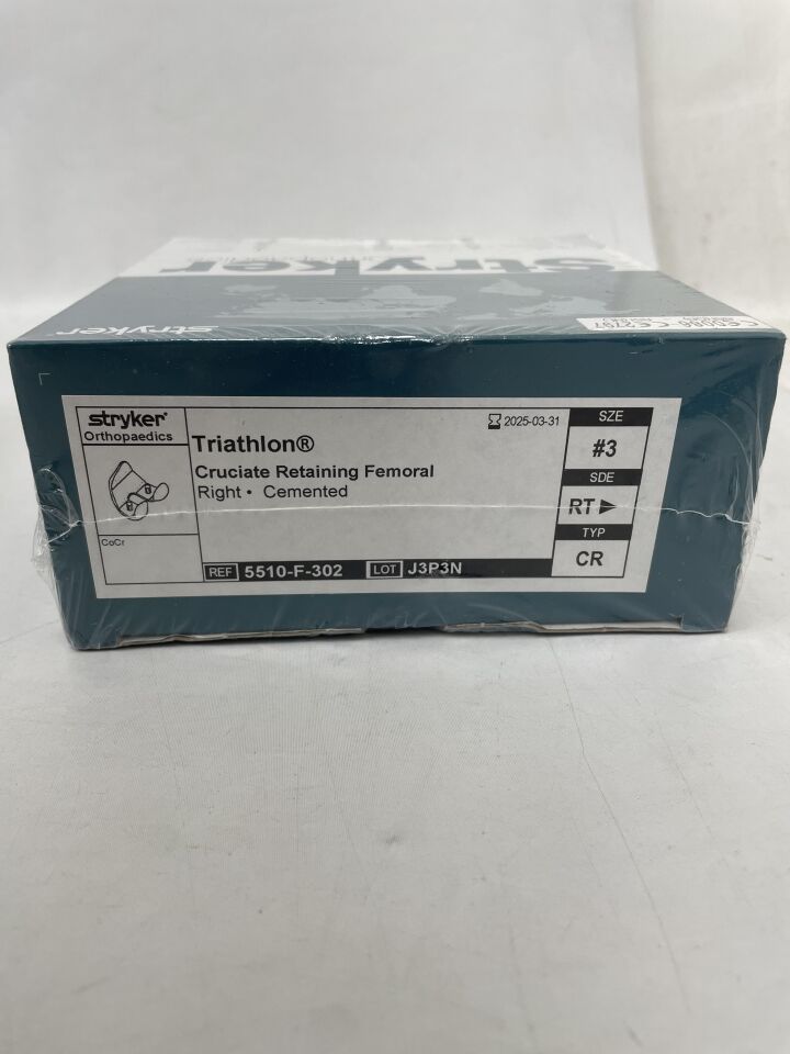 5510-F-302  -  STRYKER  -  Triathlon CR Femoral Component, #3 Right Cemented , ( BX/1 )  -  ( Expiry Date : 2025-03-31 )