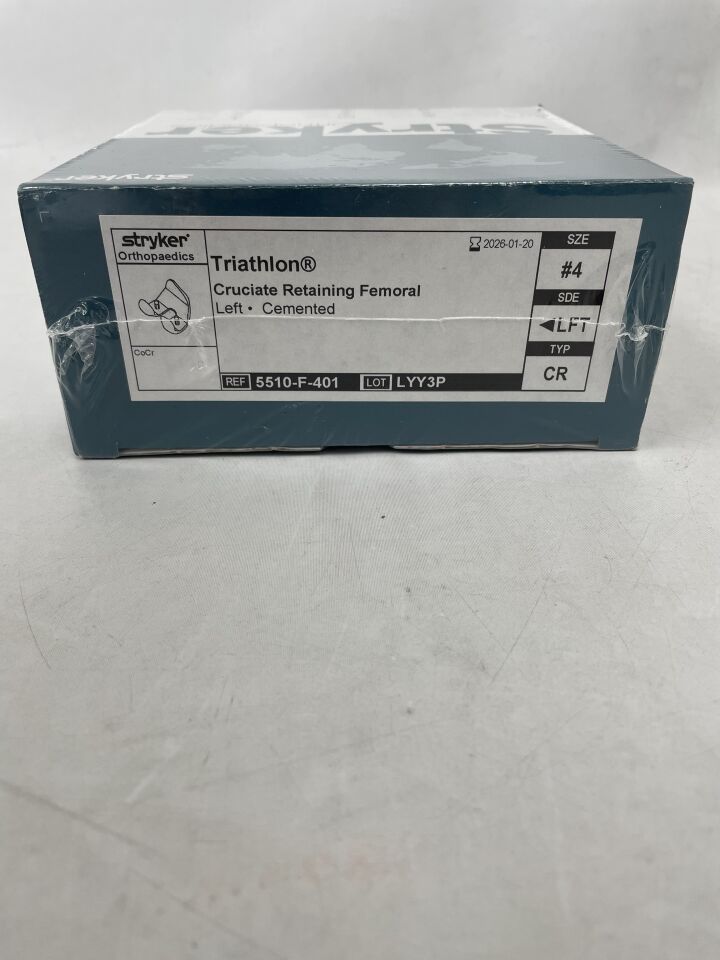 5510-F-401  -  STRYKER  -  Triathlon CR Femoral Component, #4 Left Cemented , ( BX/1 )  -  ( Expiry Date : 2026-01-20 )