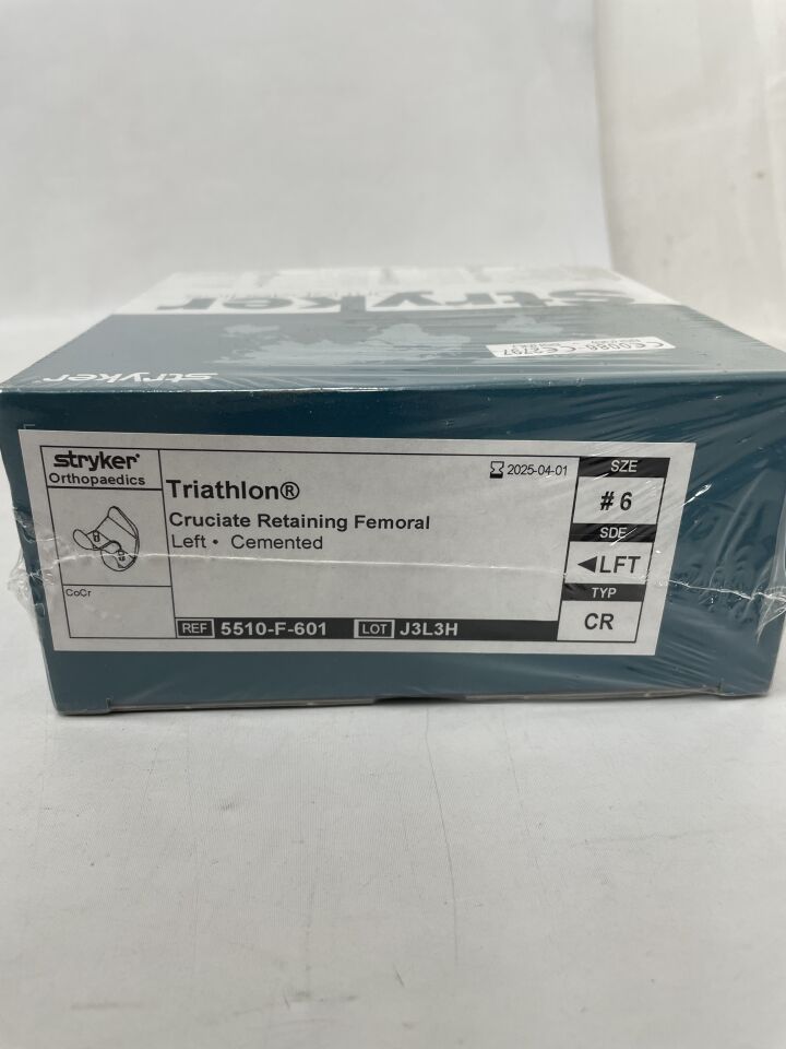 5510-F-601  -  STRYKER  -  Triathlon CR Femoral Component, #6 Left Cemented , ( BX/1 )  -  ( Expiry Date : 2025-04-01 )