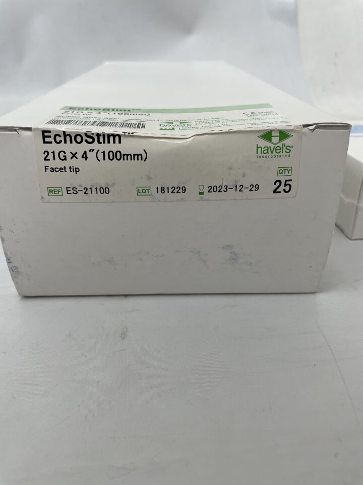 ES-21100 - HAKKO - EchoStim Facet Tip, 21G x 4", () - ( Expiry Date: 2023-12-29 )