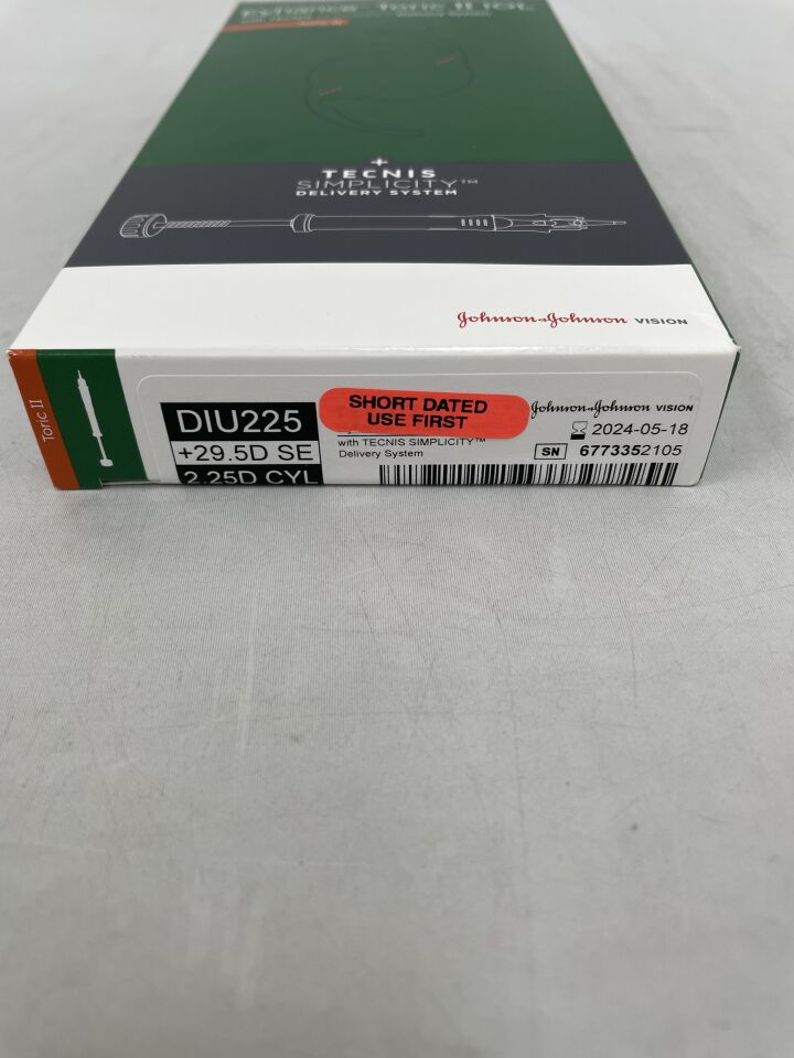 DIU225U295 - JOHNSON & JOHNSON - TECNIS Eyehance Toric II IOL with TECNIS Simplicity Delivery System, 29.5, (EA) - ( Expiry Date: 2024-05-18 )