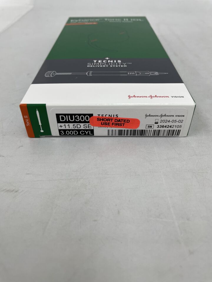 DIU300U115 - JOHNSON & JOHNSON - TECNIS Eyehance Toric II IOL with TECNIS Simplicity Delivery System, 11.5, (EA)