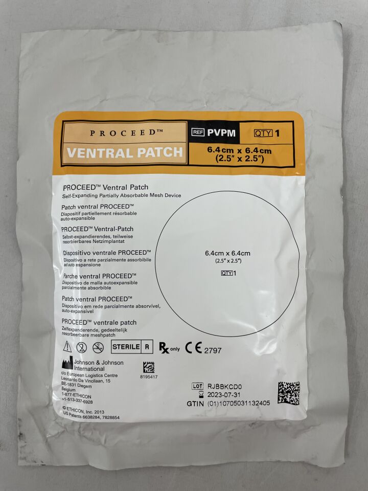 PVPM - JOHNSON & JOHNSON - Proceed Ventral Patch, 6.4 x 6.4 cm, () - ( Expiry Date: 2023-07-31 )