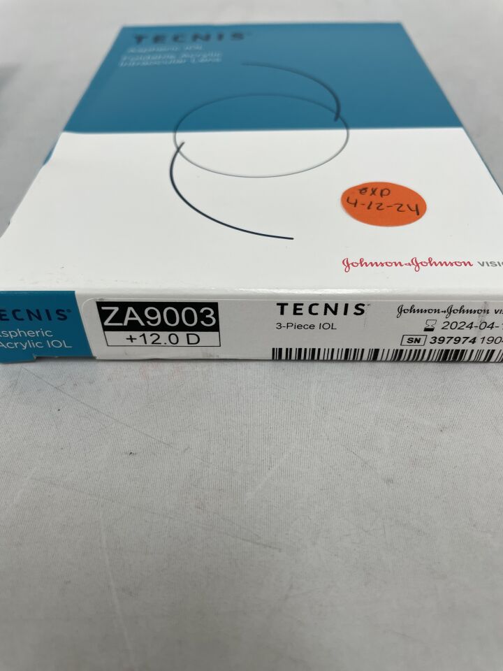 ZA90030120 - JOHNSON & JOHNSON - TECNIS Aspheric Acrylic IOL 3 Piece, 12.0, (EA) - ( Expiry Date: 2024-04-12 )
