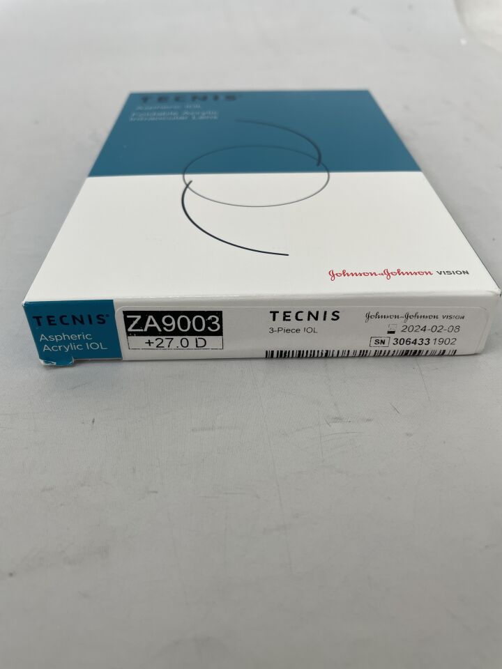 ZA90030270 - JOHNSON & JOHNSON - TECNIS Aspheric Acrylic IOL 3 Piece, 27.0, (EA) - ( Expiry Date: 2024-02-08 )