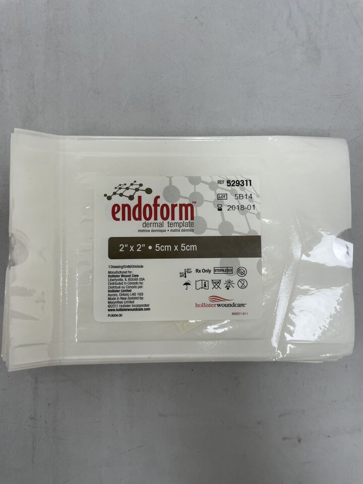 529311 - HOLLISTER INC. - Endoform Dermal Template 2 inch x 2 inch, (EA) - ( Expiry Date: 2017-12-31 )