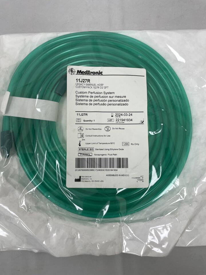 11J27R - MEDTRONIC - LEGACY EMANUEL HOSPITAL, o2 12ft, Custom Perfusion System, (EA) - ( Expiry Date: 2024-03-24 )