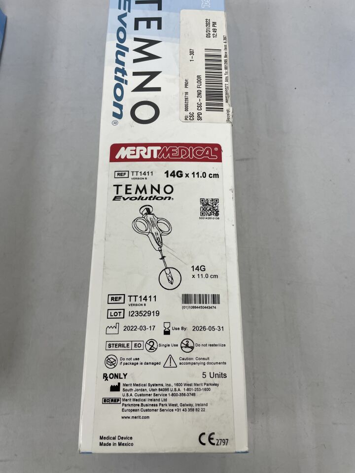 TT1411/B  -  MERIT MEDICAL  -  Temno Evolution Biopsy Device, 14G X 11cm , ( BX/5 )  -  ( Expiry Date : 2026-05-31 )