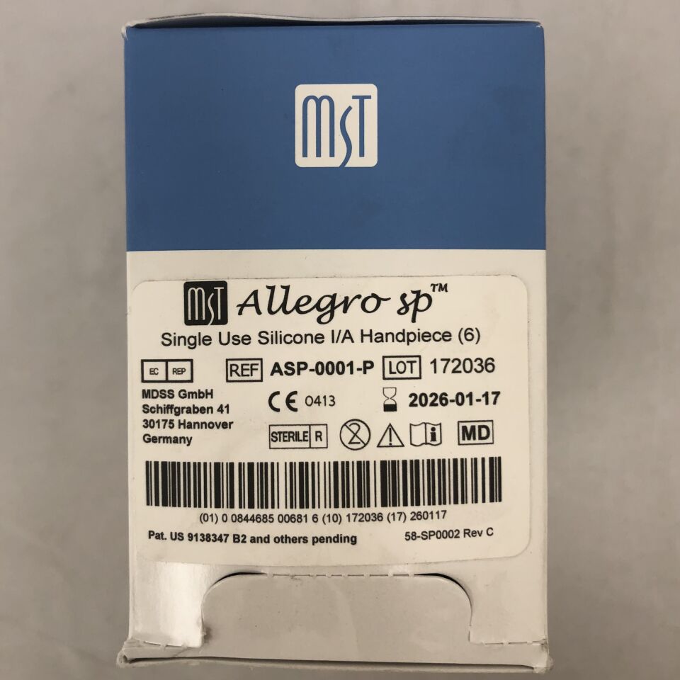 ASP-0001-P - MST - Allegro SP 矽膠 I/A 手柄，（6 支裝）-（有效期至：2026 年 1 月 17 日）