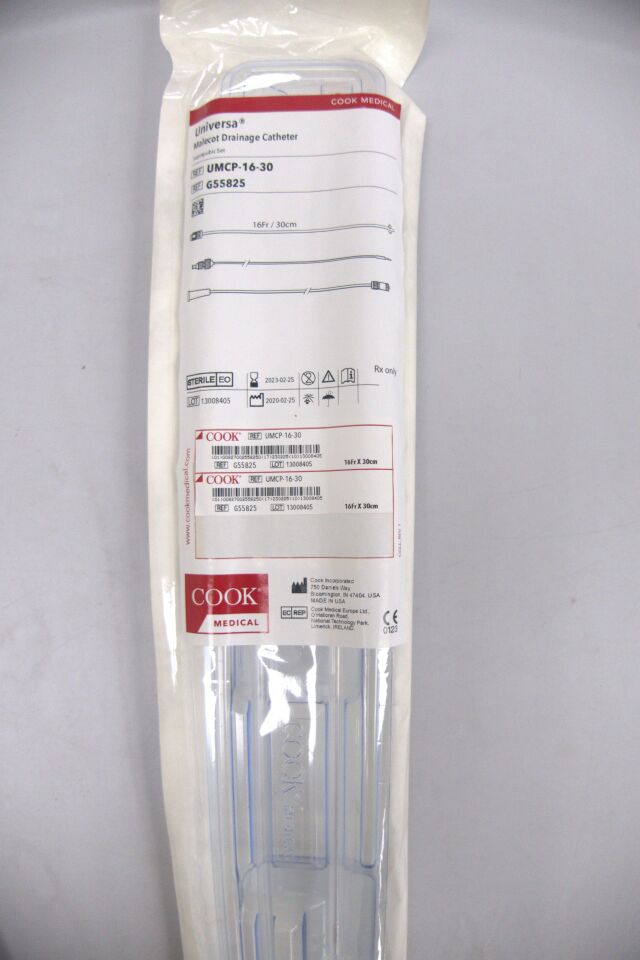 G55825 - COOK - Universa Malecot Drainage Catheter Suprapubic Set, 16 Fr x 30 cm Catheter Length, () - ( Expiry Date:  )