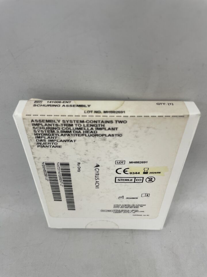 141006-ENT - GYRUS ACMI - Schuring Assembly 3.8mm, (BX/1) - ( Expiry Date: 2024-06-16 )
