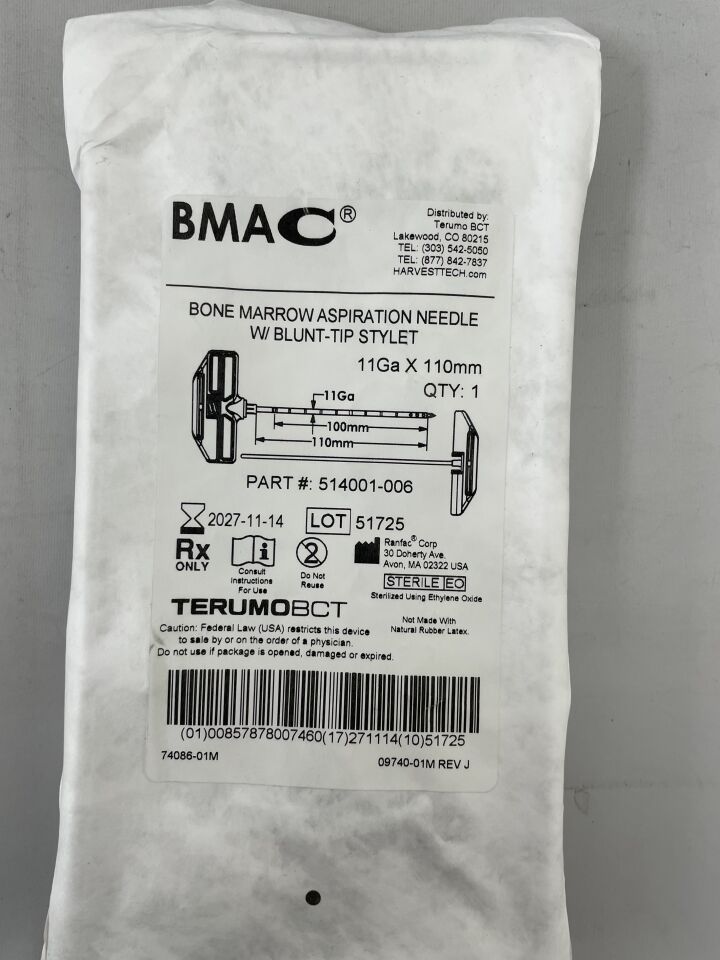 514001-006 - TERUMO - BMAC 骨髓穿刺針，（EA）-（有效期限至：2027-11-14）