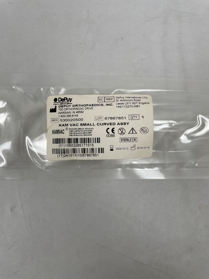 530020500 - DEPUY - kamvac curved mini suction tube, (EA) - ( Expiry Date: 2024-10-13 )