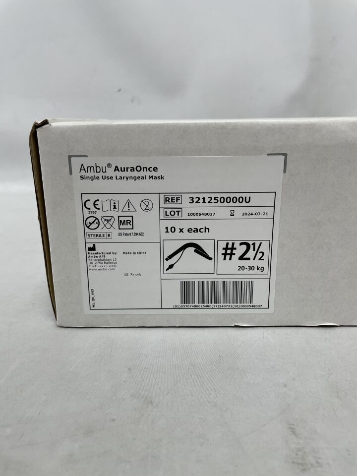 321250000U - AMBU - Ambu AuraOnce U Size 2.5, (BX/10) - ( Expiry Date: 2024-07-21 )