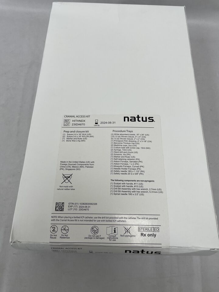 HITHNDX - NATUS - Cranial Access Kit, (BX/1) - ( Expiry Date: 2024-08-31 )