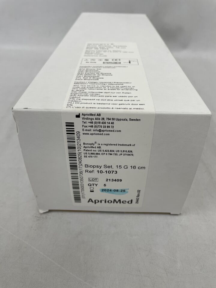10-1073 - APRIOMED - Bonopty Biopsy Set 15G, 16 cm, (BX/5) - ( Expiry Date: 2024-08-25 )