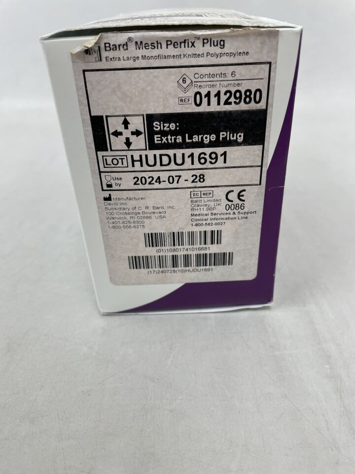 112980 - BARD - Mesh Perfix Plug X-large 4.1 X 5cm, (BX/6) - ( Expiry Date: 2024-07-28 )