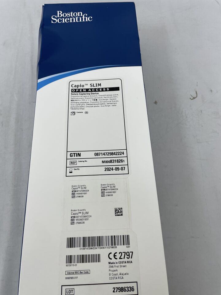 831826 - BOSTON SCIENTIFIC - capio slim capturing device, open access suture, () - ( Expiry Date: 2024-09-07 )