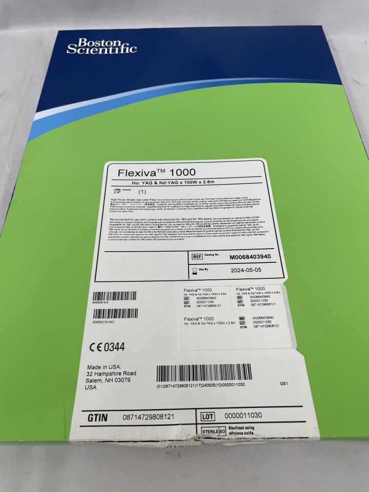 840394 - BOSTON SCIENTIFIC - Flexiva 1000 High Power Laser Fiber, HO: YAG & ND: YAG x 100W x 2.6m, () - ( Expiry Date: 2024-05-05 )