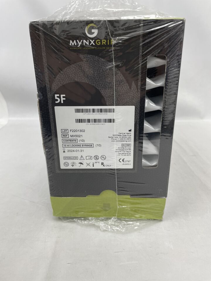 MX5021 - CORDIS - MynxGrip 5F Vascular Closure Device, () - ( Expiry Date: 2024-01-31 )