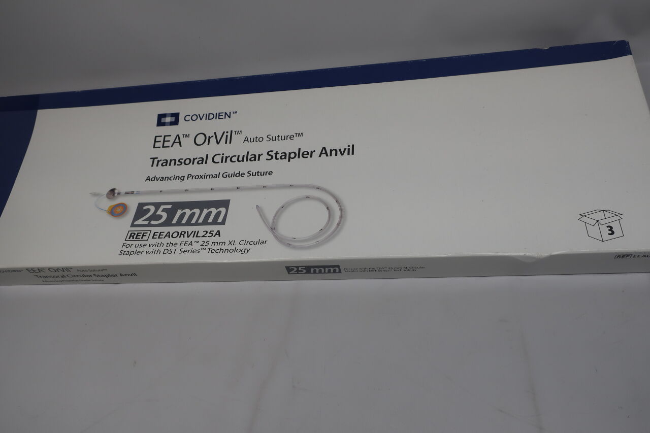 EEAORVIL25A - COVIDIEN - EEA OrVil Auto Suture Transoral Circular Stapler Anvil, Advancing Proximal Guide Suture, 25mm, () - ( Expiry Date: 2024-08-31 )