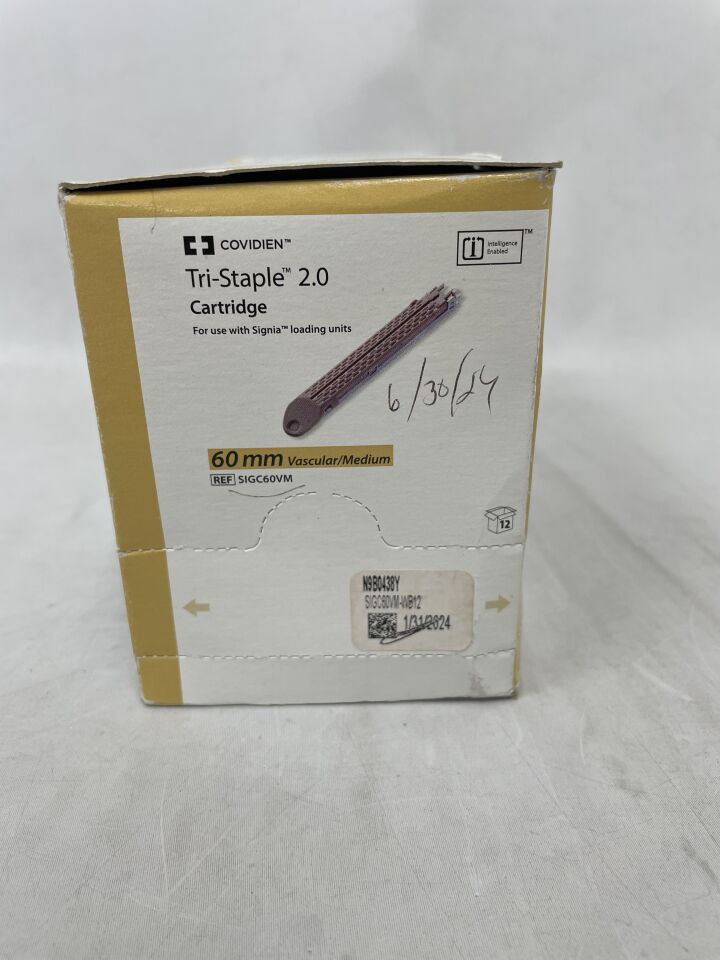 SIGC60VM - COVIDIEN - Signia Tri-Staple 2.0 Cartridge 60mm Vascular/Medium, (BX/12) - ( Expiry Date: 2024-01-31 )
