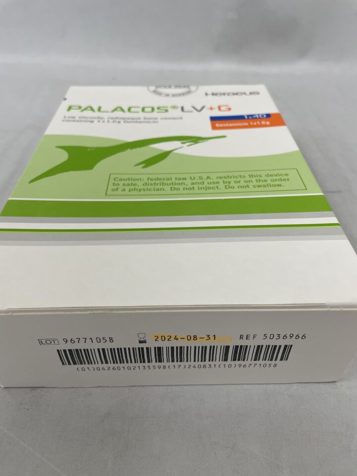 5036966 - HERAEUS - LV+G Radiopaque Bone Cement 1x40 + 1x1.0g Gentamicin, () - ( Expiry Date: 2024-08-31 )