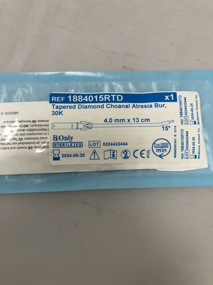 1884015RTD - MEDTRONIC - Tapered Diamond Choanal Atresia Bur, 30K, () - ( Expiry Date: 2024-05-25 )