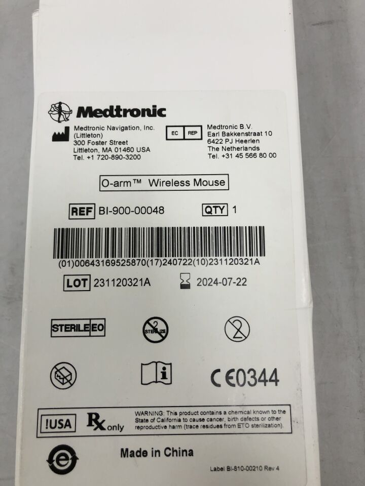 BI-900-00048 - MEDTRONIC - O-Arm Wireless Mouse, (BX/1) - ( Expiry Date: 2024-07-22 )