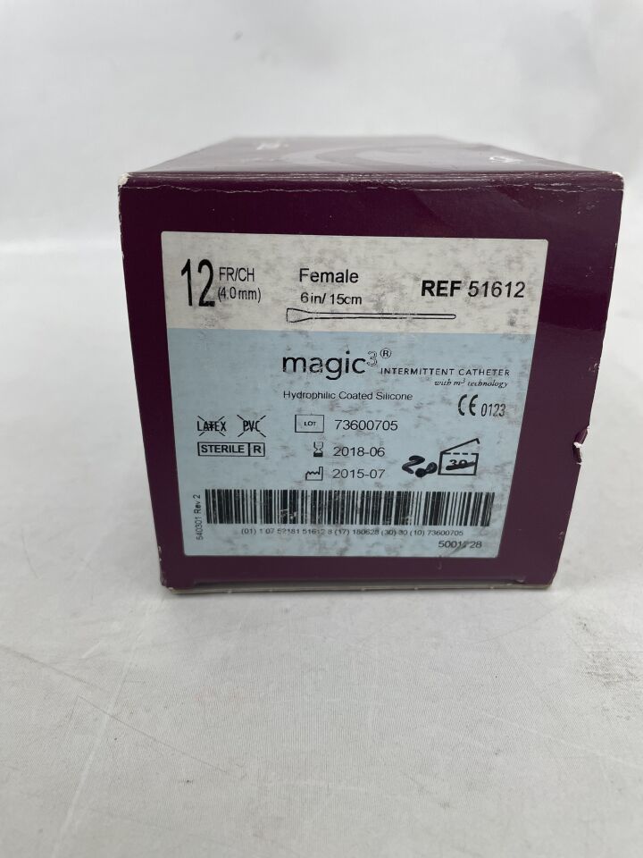 51612 - BARD - Intermittent Magic3 12Fr Hydrophilic Coated 6" , (BX/30) - ( Expiry Date: 2018-06-28 )