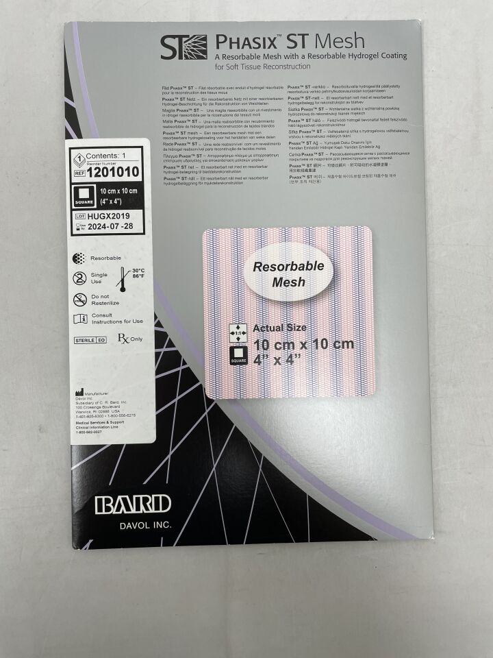 1201010 - BARD - Phasix ST Mesh Square 4" x 4", (BX/1) - ( Expiry Date: 2024-07-28 )