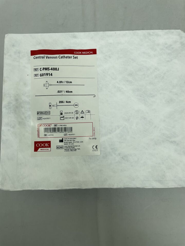 G01914 - COOK - CVC Pressure Monitoring Set 4F x 12cm, (EA) - ( Expiry Date: 2024-09-30 )