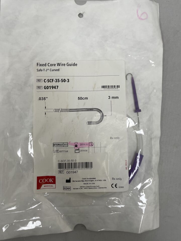 G01947 - COOK - Fixed-Core Wire Guide, (EA) - ( Expiry Date: 2019-06-30 )