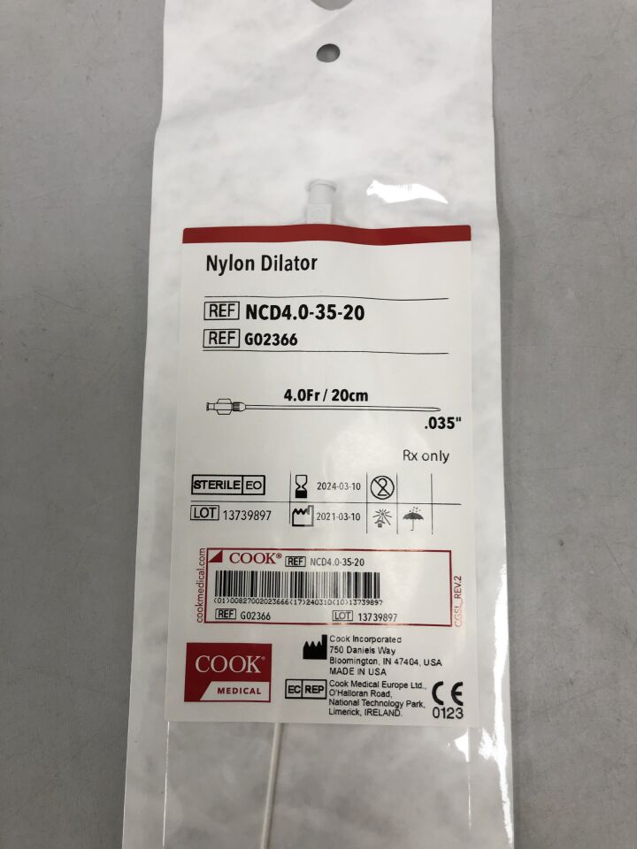 G02366 - COOK - Nylon Dilator, 4F, () - ( Expiry Date: 2024-03-10 )