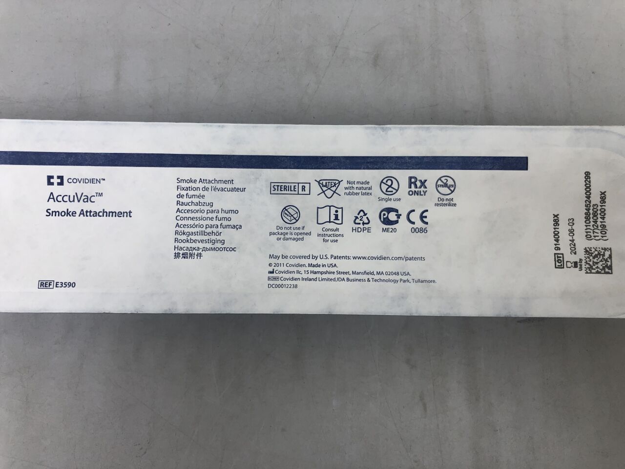 E3590 - COVIDIEN - AccuVac Smoke Attachment, (EA) - ( Expiry Date: 2024-06-03 )