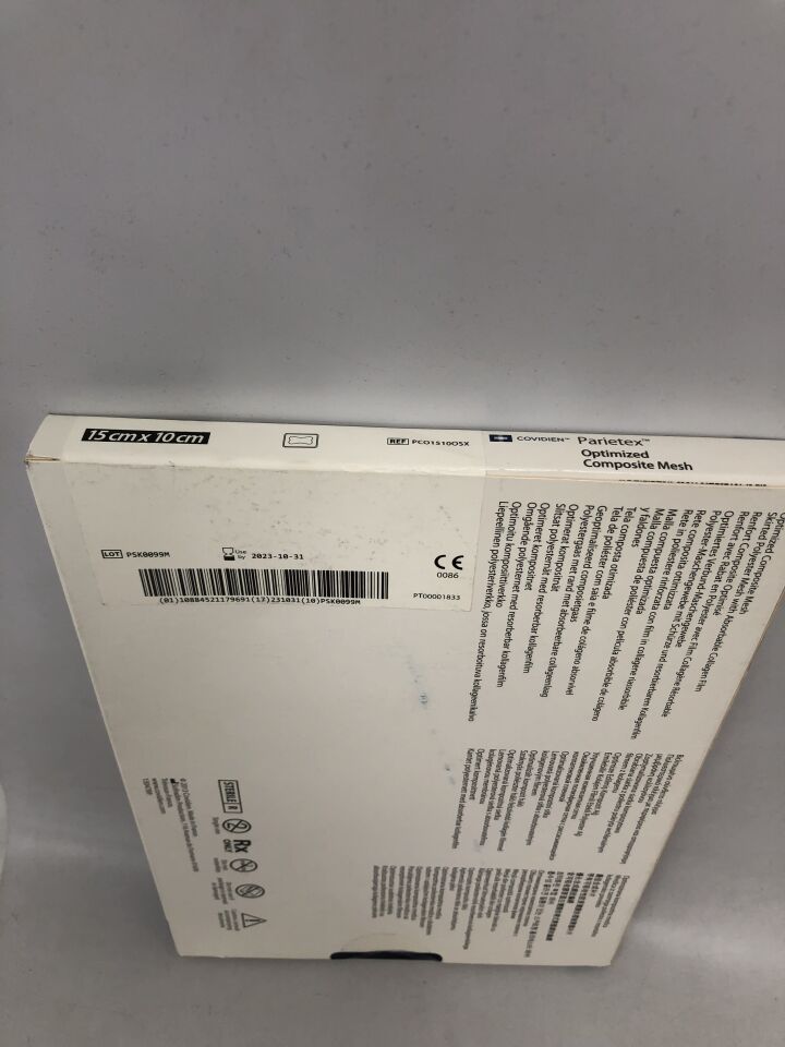 PCO1510OSX - COVIDIEN - parietex composite skirted, 15x10 skirted, (BX/1) - ( Expiry Date: 2023-10-31 )