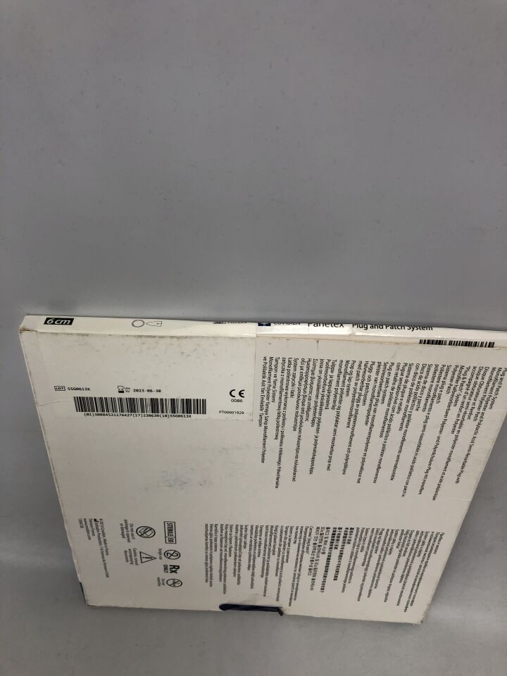PNP6X3 - COVIDIEN - Parietex, Plug and Patch System, 6cm, 5 X 10cm, (BX/3) - ( Expiry Date: 2023-06-30 )