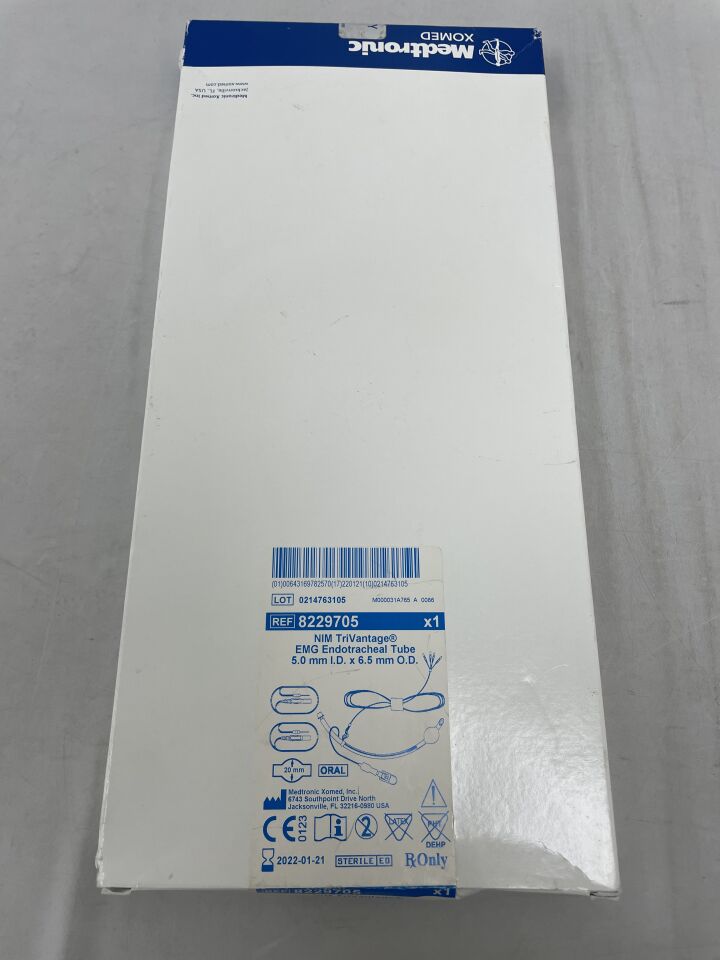 8229705 - MEDTRONIC - NIM TriVantage Endotracheal Tube: 5mm x 6.5mm, () - ( Expiry Date: 2022-01-21 )