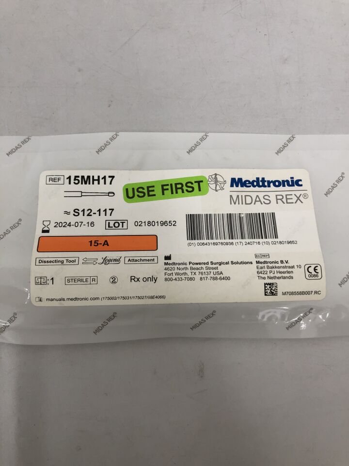 15MH17 - MEDTRONIC - Midas Rex, Dissecting Tool Attachment, (EA) - ( Expiry Date: 2024-07-16 )