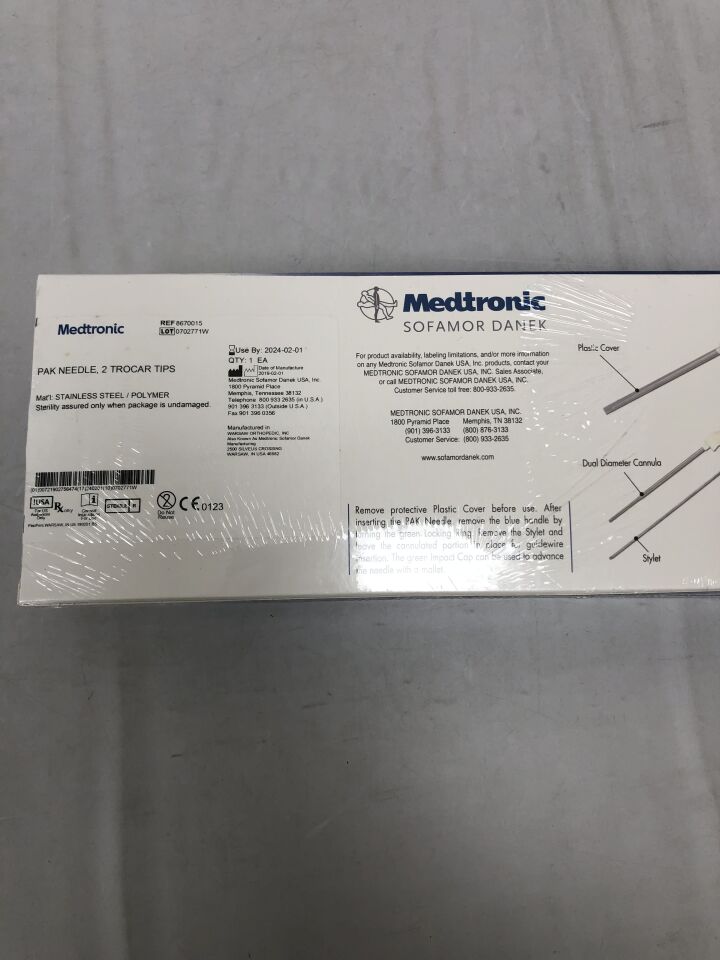 8670015 - MEDTRONIC - Pak Needle, 2 Trocar Tips, (BX/1) - ( Expiry Date: 2024-02-01 )