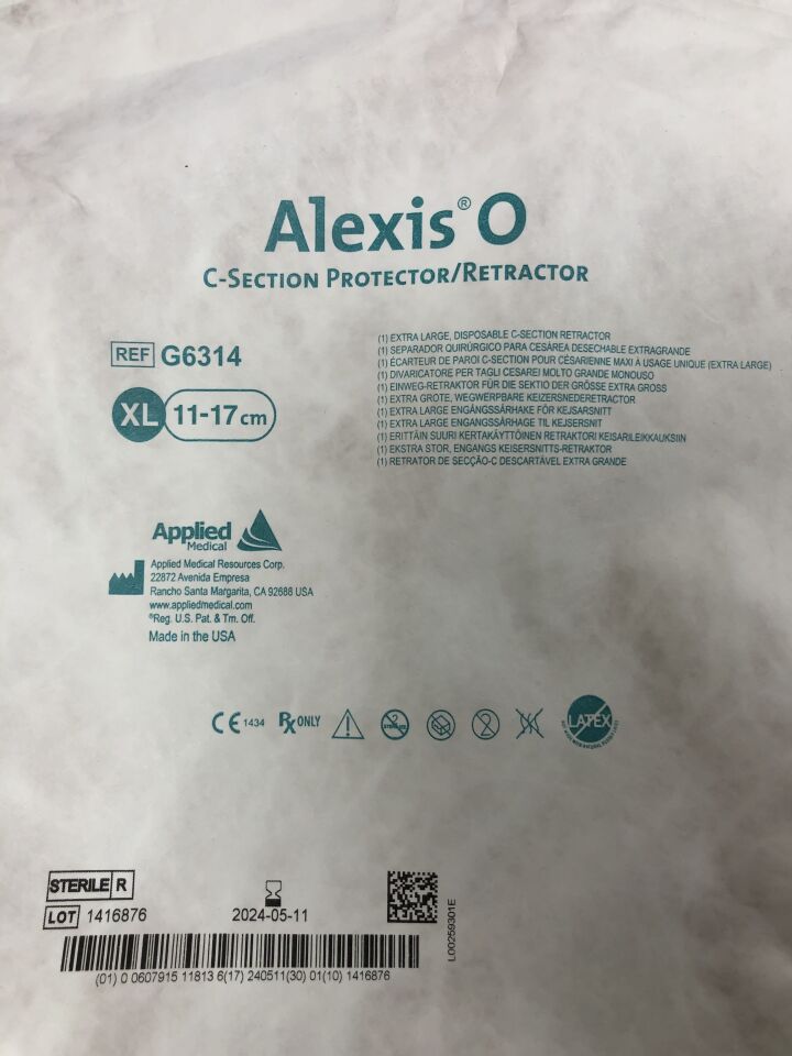 G6314 - APPLIED - Alexis O C-Section Protector/Retractor, X-Large, () - ( Expiry Date: 2024-05-11 )