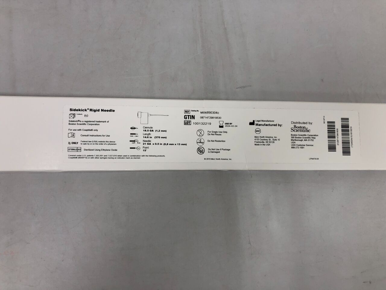890304 - BOSTON SCIENTIFIC - sidekick rigid needle, 21 ga, 14.6 in. size, (BX/1) - ( Expiry Date: 2024-02-02 )