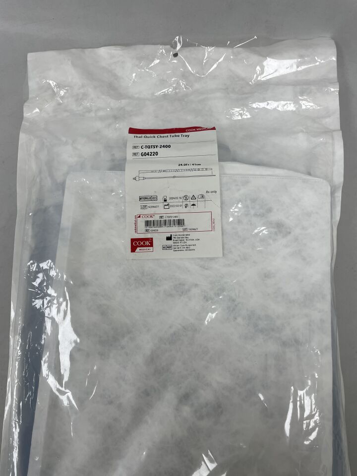 G04220 - COOK - Thal-Quick Chest Tube Tray 24F x 41cm, (EA) - ( Expiry Date: 2024-05-16 )
