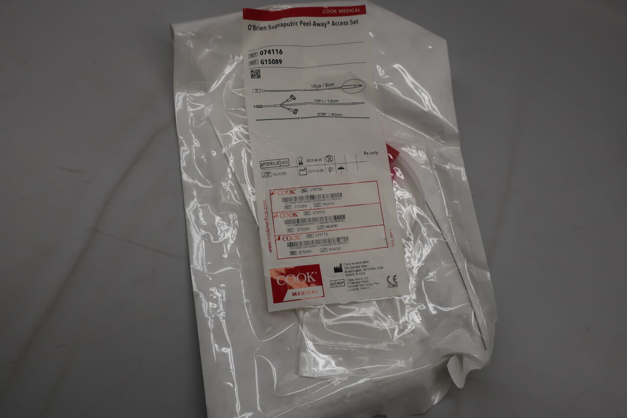 G15089 - COOK - Peel-Away Oâ€™Brien Suprapubic Access Set, 16 Fr Size, 12 cm Length, (EA) - ( Expiry Date: 2023-12-30 )