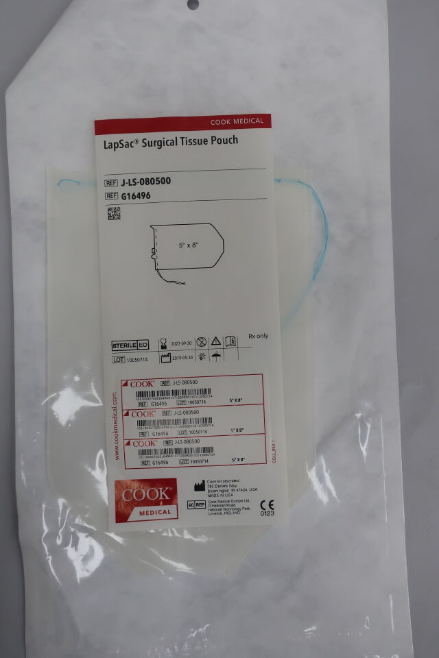 G16496 - COOK - LapSac Surgical Tissue Pouch 5" x 8", 750ml, () - ( Expiry Date: 2024-01-29 )