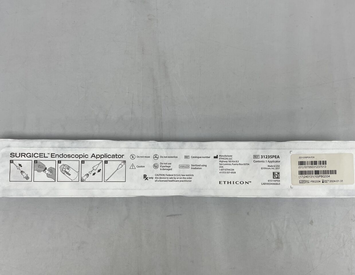 3123SPEA - ETHICON - SURGICEL Endoscopic Applicator, 2-in-1 Applicator, (EA) - ( Expiry Date: 2024-04-30 )