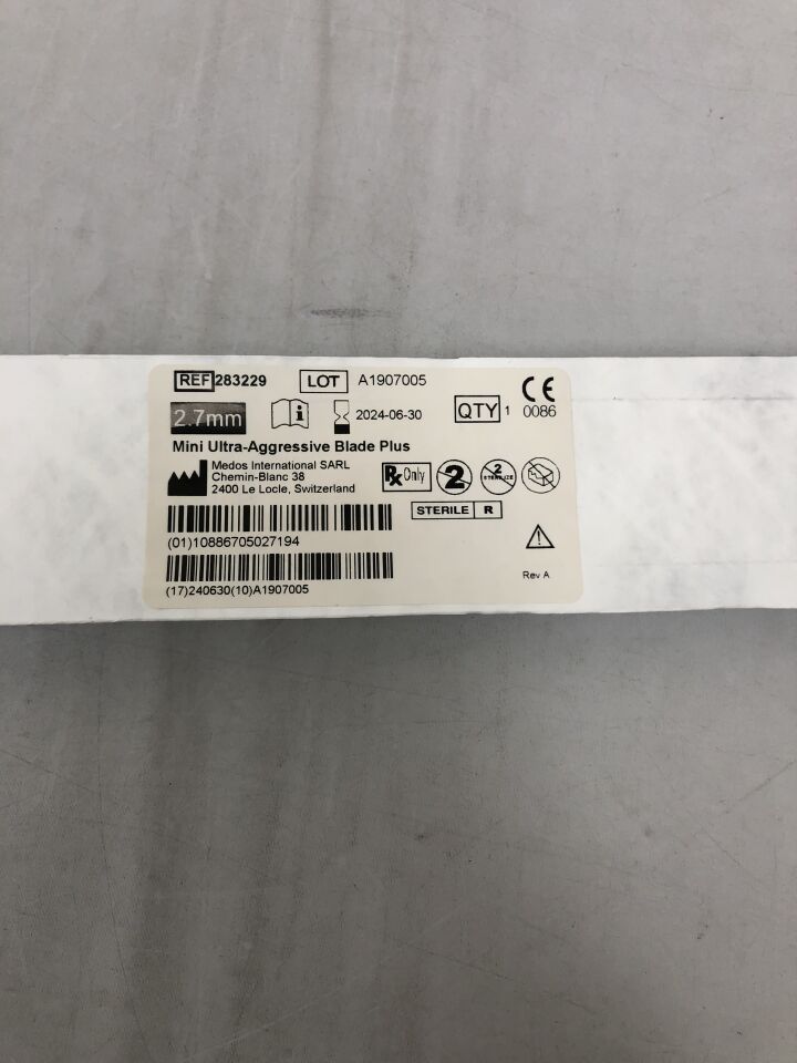 283229 - MEDOS - Mini Ultra-Aggressive Blade Plus, 2.7mm, (EA) - ( Expiry Date: 2024-06-30 )